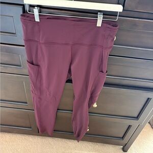 Lululemon Athletica cassis fast and free high rise 25” inseam Leggings
